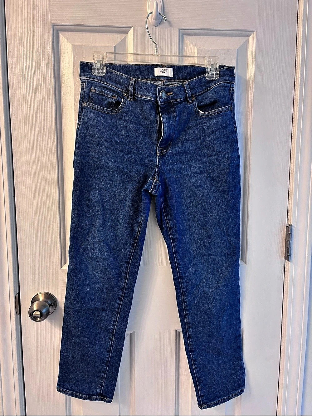 LOFT Outlet Petite Boyfriend Jeans Waist 4P in Blue